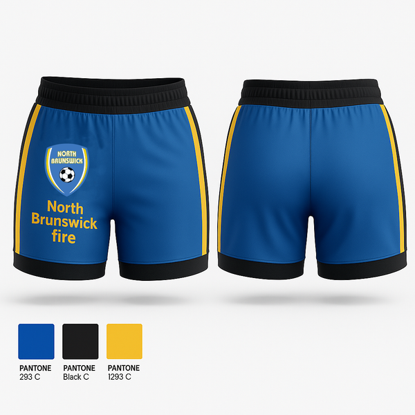 Womens Shorts, North Brunswick fire, Men's Soccer, Teamtime, Team time, sublimation, custom sports apparel, team uniforms, spirit wear, spiritwear, sports uniforms, custom shirts, team store, custom team store, fundraiser sports, apparel fundraiser