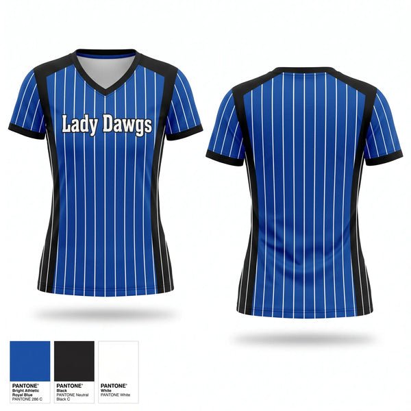 Lady Dawgs Women's Short Sleeve V-neck Shirt - 1