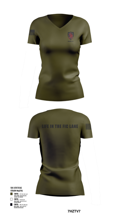 III MEF G-9 26975177 Women's Short Sleeve V-neck Shirt - 101