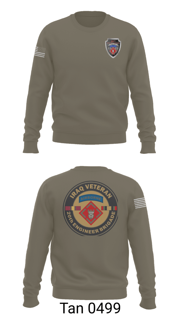 Crew Neck Sweatshirt, 20th Airborne Engineer, Army, Teamtime, Team time, sublimation, custom sports apparel, team uniforms, spirit wear, spiritwear, sports uniforms, custom shirts, team store, custom team store, fundraiser sports, apparel fundraiser