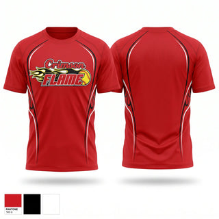 Short Sleeve Performance Shirt, Crimson Flames, Softball, Teamtime, Team time, sublimation, custom sports apparel, team uniforms, spirit wear, spiritwear, sports uniforms, custom shirts, team store, custom team store, fundraiser sports, apparel fundraiser