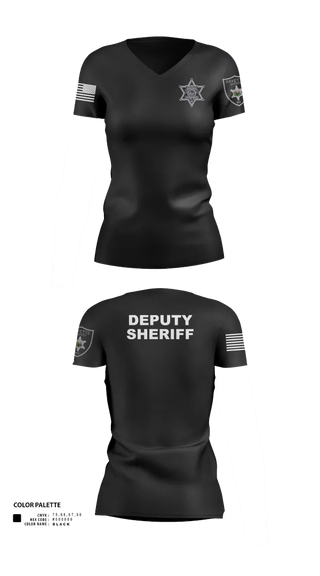 Womens Short Sleeve Vneck Shirt, Fayette County Sheriff WV, Police, Teamtime, Team time, sublimation, custom sports apparel, team uniforms, spirit wear, spiritwear, sports uniforms, custom shirts, team store, custom team store, fundraiser sports, apparel fundraiser