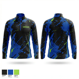 Quarter Zip Jacket, SHOCKERS, Softball, Teamtime, Team time, sublimation, custom sports apparel, team uniforms, spirit wear, spiritwear, sports uniforms, custom shirts, team store, custom team store, fundraiser sports, apparel fundraiser