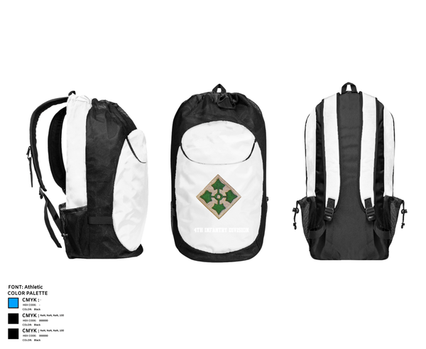 Gear Bag, 4th infantry Division, Army, Teamtime, Team time, sublimation, custom sports apparel, team uniforms, spirit wear, spiritwear, sports uniforms, custom shirts, team store, custom team store, fundraiser sports, apparel fundraiser