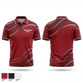 Short Sleeve Performance Polo, Wicked Slice Pizza, Softball, Teamtime, Team time, sublimation, custom sports apparel, team uniforms, spirit wear, spiritwear, sports uniforms, custom shirts, team store, custom team store, fundraiser sports, apparel fundraiser
