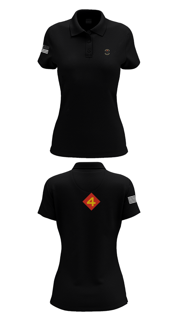 Womens Short Sleeve Performance Polo, 14th Marine regiment 4th Marine corps division, , Teamtime, Team time, sublimation, custom sports apparel, team uniforms, spirit wear, spiritwear, sports uniforms, custom shirts, team store, custom team store, fundraiser sports, apparel fundraiser