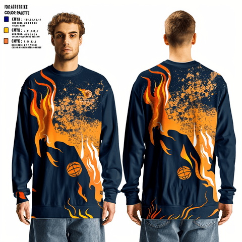 Long Sleeve Performance Shirt, Flaming Arrows, Men's Basketball, Teamtime, Team time, sublimation, custom sports apparel, team uniforms, spirit wear, spiritwear, sports uniforms, custom shirts, team store, custom team store, fundraiser sports, apparel fundraiser