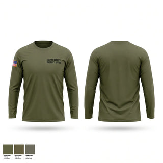 Long Sleeve Performance Shirt, Alpine County Sheriff’s Office, Police, Teamtime, Team time, sublimation, custom sports apparel, team uniforms, spirit wear, spiritwear, sports uniforms, custom shirts, team store, custom team store, fundraiser sports, apparel fundraiser