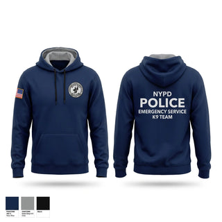 Hoodie, NYPD ESU K9, Police, Teamtime, Team time, sublimation, custom sports apparel, team uniforms, spirit wear, spiritwear, sports uniforms, custom shirts, team store, custom team store, fundraiser sports, apparel fundraiser