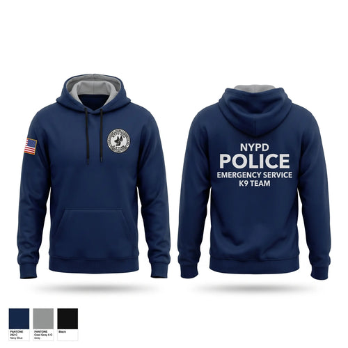 Hoodie, NYPD ESU K9, Police, Teamtime, Team time, sublimation, custom sports apparel, team uniforms, spirit wear, spiritwear, sports uniforms, custom shirts, team store, custom team store, fundraiser sports, apparel fundraiser