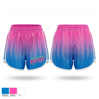 Womens Shorts, Mystic River Rapids, Baseball, Teamtime, Team time, sublimation, custom sports apparel, team uniforms, spirit wear, spiritwear, sports uniforms, custom shirts, team store, custom team store, fundraiser sports, apparel fundraiser