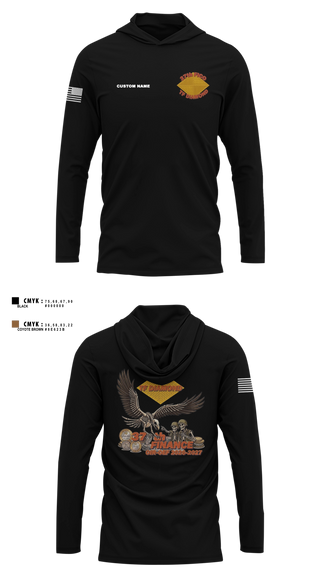 Long Sleeve hooded sunshirt, 37th FICO, Army, Teamtime, Team time, sublimation, custom sports apparel, team uniforms, spirit wear, spiritwear, sports uniforms, custom shirts, team store, custom team store, fundraiser sports, apparel fundraiser