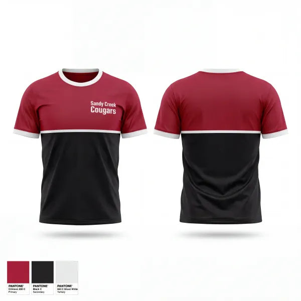 Old School Cotton Feel Shirt, Sandy Creek Cougars, Softball, Teamtime, Team time, sublimation, custom sports apparel, team uniforms, spirit wear, spiritwear, sports uniforms, custom shirts, team store, custom team store, fundraiser sports, apparel fundraiser