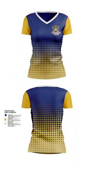 Womens Short Sleeve Vneck Shirt, Crystal River Pirates, , Teamtime, Team time, sublimation, custom sports apparel, team uniforms, spirit wear, spiritwear, sports uniforms, custom shirts, team store, custom team store, fundraiser sports, apparel fundraiser