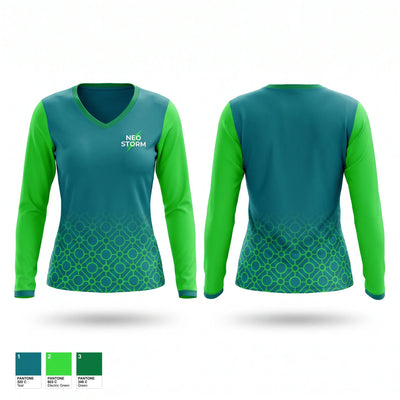 NEO Storm Women's Long Sleeve V-neck Shirt - 1
