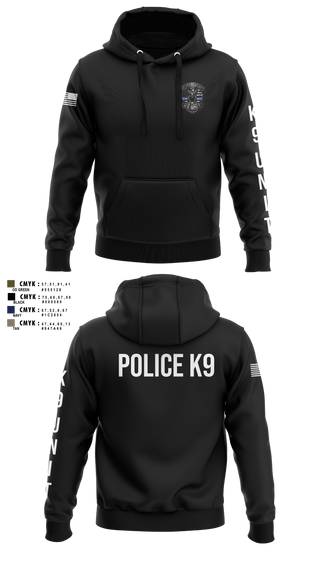 Hoodie, Roy Cit Police K9, Police, Teamtime, Team time, sublimation, custom sports apparel, team uniforms, spirit wear, spiritwear, sports uniforms, custom shirts, team store, custom team store, fundraiser sports, apparel fundraiser