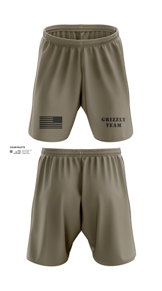 Athletic Shorts With Pockets, Grizzly Team, Army, Teamtime, Team time, sublimation, custom sports apparel, team uniforms, spirit wear, spiritwear, sports uniforms, custom shirts, team store, custom team store, fundraiser sports, apparel fundraiser