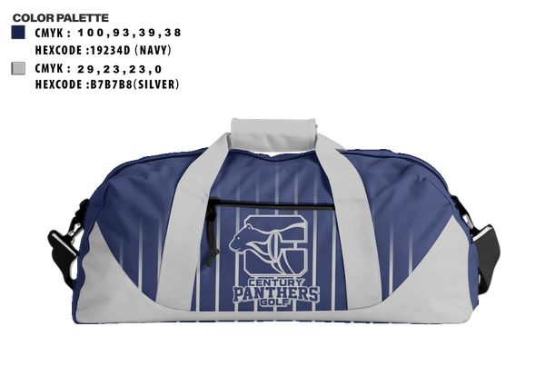 Duffle Bag, Century Panthers Golf, Golf, Teamtime, Team time, sublimation, custom sports apparel, team uniforms, spirit wear, spiritwear, sports uniforms, custom shirts, team store, custom team store, fundraiser sports, apparel fundraiser