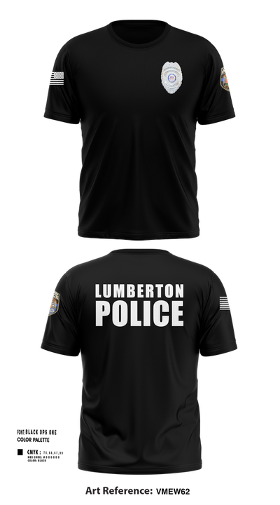 LUMBERTON POLICE 73149623 Short Sleeve Performance Shirt - 101