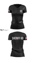 Bedford County Sheriff K9 Unit 82789268 Women's Short Sleeve V-neck Shirt - 31