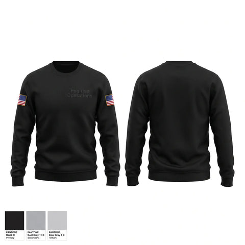 Crew Neck Sweatshirt, Fugitive Operations, Police, Teamtime, Team time, sublimation, custom sports apparel, team uniforms, spirit wear, spiritwear, sports uniforms, custom shirts, team store, custom team store, fundraiser sports, apparel fundraiser