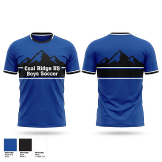 Mens Soccer Jersey, Coal Ridge HS Boys Soccer, Men's Soccer, Teamtime, Team time, sublimation, custom sports apparel, team uniforms, spirit wear, spiritwear, sports uniforms, custom shirts, team store, custom team store, fundraiser sports, apparel fundraiser