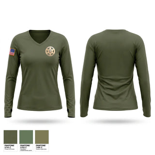 Womens Long Sleeve Vneck Shirt, Cooper County Sheriff’s Office, Police, Teamtime, Team time, sublimation, custom sports apparel, team uniforms, spirit wear, spiritwear, sports uniforms, custom shirts, team store, custom team store, fundraiser sports, apparel fundraiser