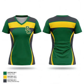 Womens Short Sleeve Vneck Shirt, Park Center High School Badminton, Spirit Store, Teamtime, Team time, sublimation, custom sports apparel, team uniforms, spirit wear, spiritwear, sports uniforms, custom shirts, team store, custom team store, fundraiser sports, apparel fundraiser