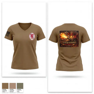 Womens Short Sleeve Vneck Shirt, 3-13th 66th FSC, Army, Teamtime, Team time, sublimation, custom sports apparel, team uniforms, spirit wear, spiritwear, sports uniforms, custom shirts, team store, custom team store, fundraiser sports, apparel fundraiser