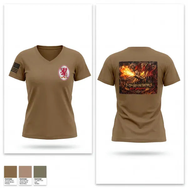 Womens Short Sleeve Vneck Shirt, 3-13th 66th FSC, Army, Teamtime, Team time, sublimation, custom sports apparel, team uniforms, spirit wear, spiritwear, sports uniforms, custom shirts, team store, custom team store, fundraiser sports, apparel fundraiser