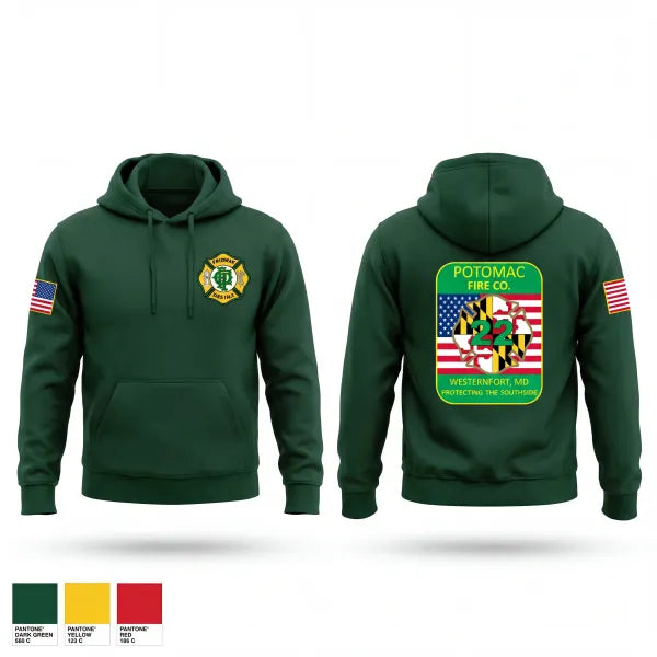Hoodie, Potomac Fire Company #2, Fire Department, Teamtime, Team time, sublimation, custom sports apparel, team uniforms, spirit wear, spiritwear, sports uniforms, custom shirts, team store, custom team store, fundraiser sports, apparel fundraiser