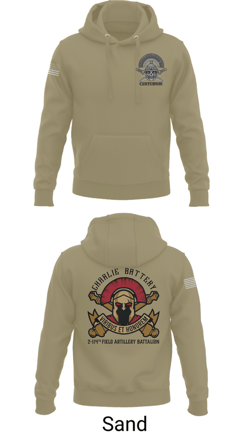 Hoodie, Charlie BTRY 2-114th FA, , Teamtime, Team time, sublimation, custom sports apparel, team uniforms, spirit wear, spiritwear, sports uniforms, custom shirts, team store, custom team store, fundraiser sports, apparel fundraiser