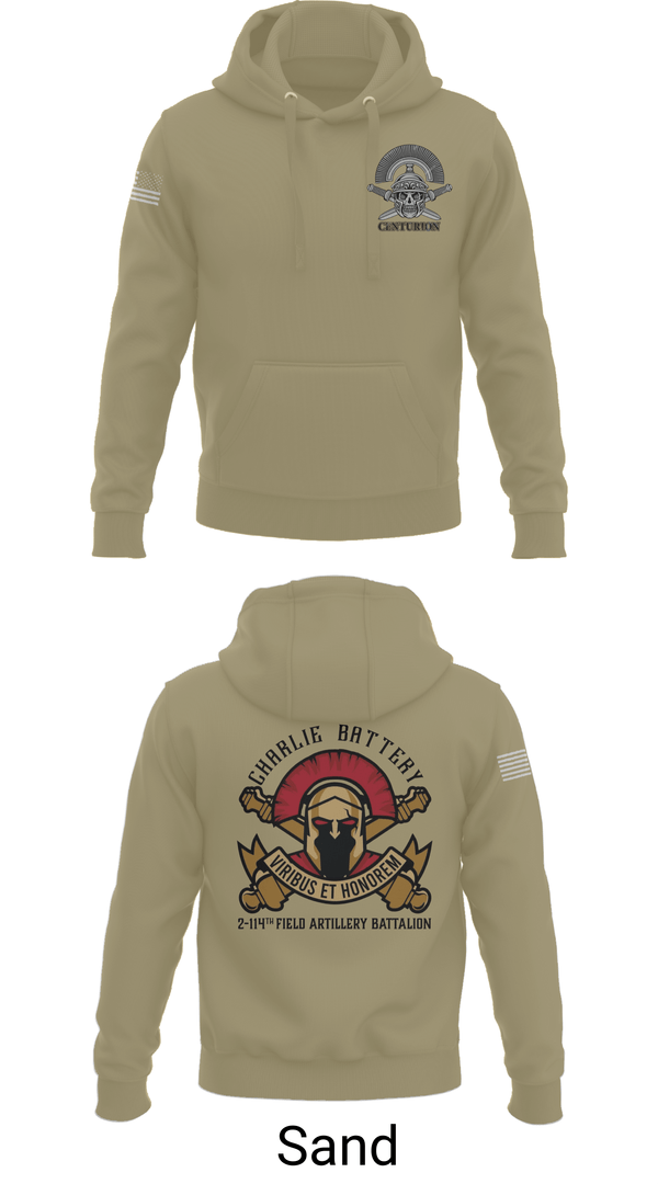 Hoodie, Charlie BTRY 2-114th FA, , Teamtime, Team time, sublimation, custom sports apparel, team uniforms, spirit wear, spiritwear, sports uniforms, custom shirts, team store, custom team store, fundraiser sports, apparel fundraiser
