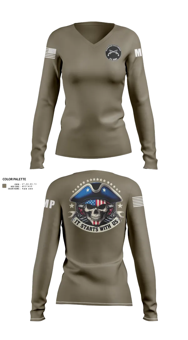 Womens Long Sleeve Vneck Shirt, , Army, Teamtime, Team time, sublimation, custom sports apparel, team uniforms, spirit wear, spiritwear, sports uniforms, custom shirts, team store, custom team store, fundraiser sports, apparel fundraiser