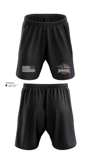 Athletic Shorts With Pockets, Bombers, Baseball, Teamtime, Team time, sublimation, custom sports apparel, team uniforms, spirit wear, spiritwear, sports uniforms, custom shirts, team store, custom team store, fundraiser sports, apparel fundraiser