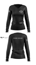 Westshore Enforcement Bureau Bomb Squad Women's Long Sleeve V-neck Shirt - 7