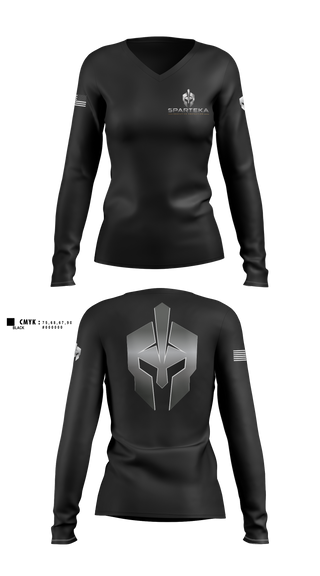 Womens Long Sleeve Vneck Shirt, Sparteka EP, , Teamtime, Team time, sublimation, custom sports apparel, team uniforms, spirit wear, spiritwear, sports uniforms, custom shirts, team store, custom team store, fundraiser sports, apparel fundraiser
