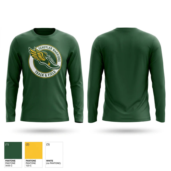 Long Sleeve Performance Shirt, Schuyler High School, Track & Field, Teamtime, Team time, sublimation, custom sports apparel, team uniforms, spirit wear, spiritwear, sports uniforms, custom shirts, team store, custom team store, fundraiser sports, apparel fundraiser