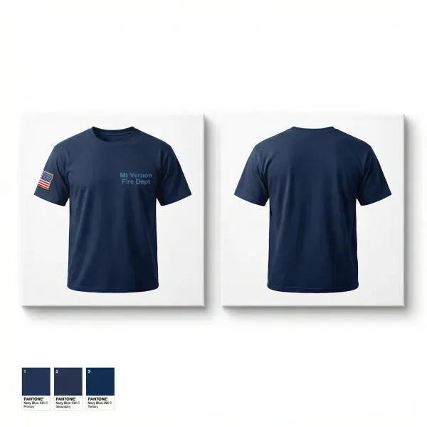 Mt Vernon Fire Dept 6469734 Old School Cotton Feel Shirt - 1