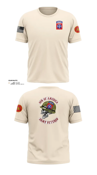 Old School Cotton Feel Shirt, 82d ABN DIV, , Teamtime, Team time, sublimation, custom sports apparel, team uniforms, spirit wear, spiritwear, sports uniforms, custom shirts, team store, custom team store, fundraiser sports, apparel fundraiser