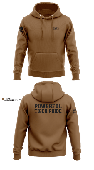 Hoodie, tiger battalion, Army, Teamtime, Team time, sublimation, custom sports apparel, team uniforms, spirit wear, spiritwear, sports uniforms, custom shirts, team store, custom team store, fundraiser sports, apparel fundraiser