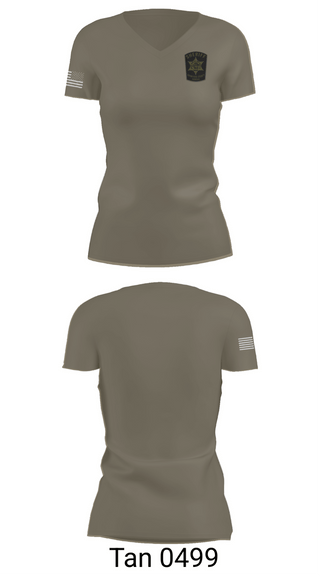 Womens Short Sleeve Vneck Shirt, Crawford county sheriffs office, Police, Teamtime, Team time, sublimation, custom sports apparel, team uniforms, spirit wear, spiritwear, sports uniforms, custom shirts, team store, custom team store, fundraiser sports, apparel fundraiser