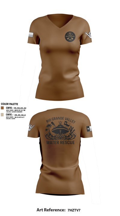 TxTf3 51102867 Women's Short Sleeve V-neck Shirt - 1