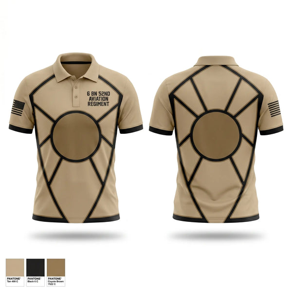 Short Sleeve Performance Polo, 6 Bn 52nd Aviation Regiment, Army, Teamtime, Team time, sublimation, custom sports apparel, team uniforms, spirit wear, spiritwear, sports uniforms, custom shirts, team store, custom team store, fundraiser sports, apparel fundraiser