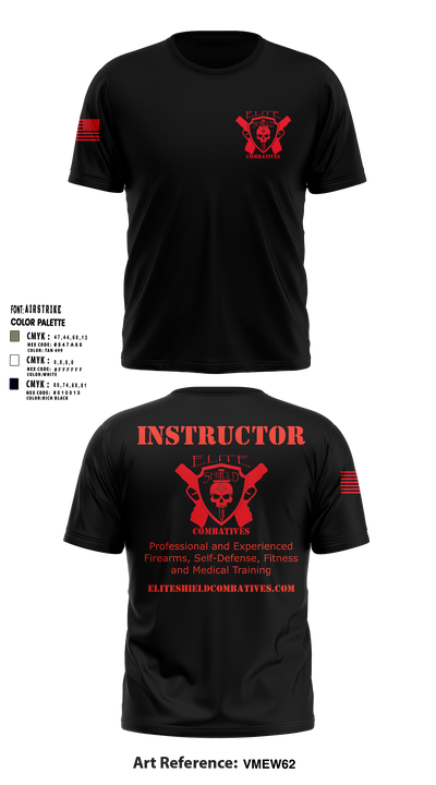 Elite Shield Combatives Short Sleeve Performance Shirt - 3 (For Instructors ONLY)