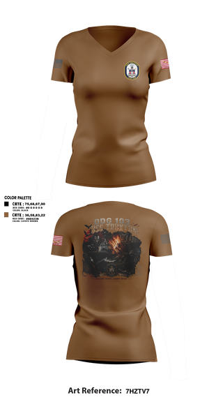 Womens Short Sleeve Vneck Shirt, USS Truxtun DDG 103, Navy, Teamtime, Team time, sublimation, custom sports apparel, team uniforms, spirit wear, spiritwear, sports uniforms, custom shirts, team store, custom team store, fundraiser sports, apparel fundraiser