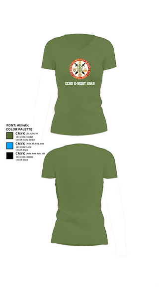 Womens Short Sleeve Vneck Shirt, Echo 2-501st GSAB, , Teamtime, Team time, sublimation, custom sports apparel, team uniforms, spirit wear, spiritwear, sports uniforms, custom shirts, team store, custom team store, fundraiser sports, apparel fundraiser