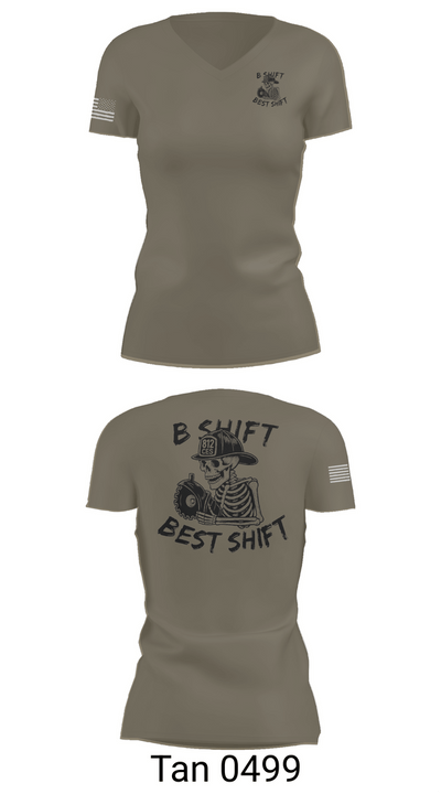 812 CES (B shift) 21761053 Women's Short Sleeve V-neck Shirt - 68