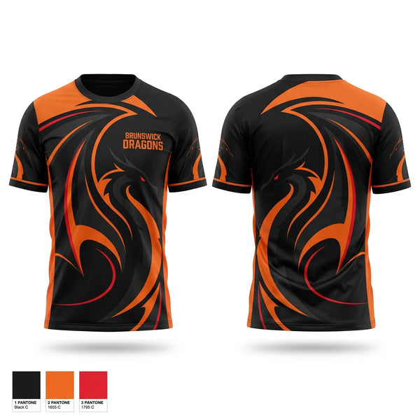 Soft Poly Tee Cotton Like Feel, Brunswick Dragons, Women's Basketball, Teamtime, Team time, sublimation, custom sports apparel, team uniforms, spirit wear, spiritwear, sports uniforms, custom shirts, team store, custom team store, fundraiser sports, apparel fundraiser