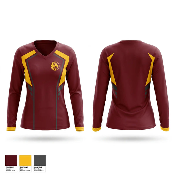 Womens Long Sleeve Vneck Shirt, Lions, Men's Basketball, Teamtime, Team time, sublimation, custom sports apparel, team uniforms, spirit wear, spiritwear, sports uniforms, custom shirts, team store, custom team store, fundraiser sports, apparel fundraiser